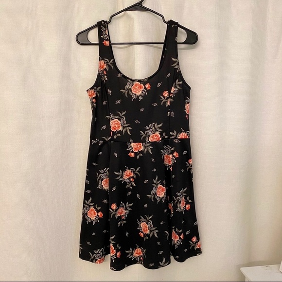 Divided Dresses & Skirts - H&M Black Dress with Roses